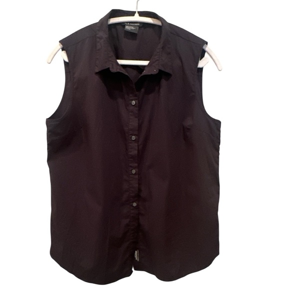 A/X Armani Exchange Timeless Sleeveless Button Down Capsule Neutral Sz M - Picture 1 of 7